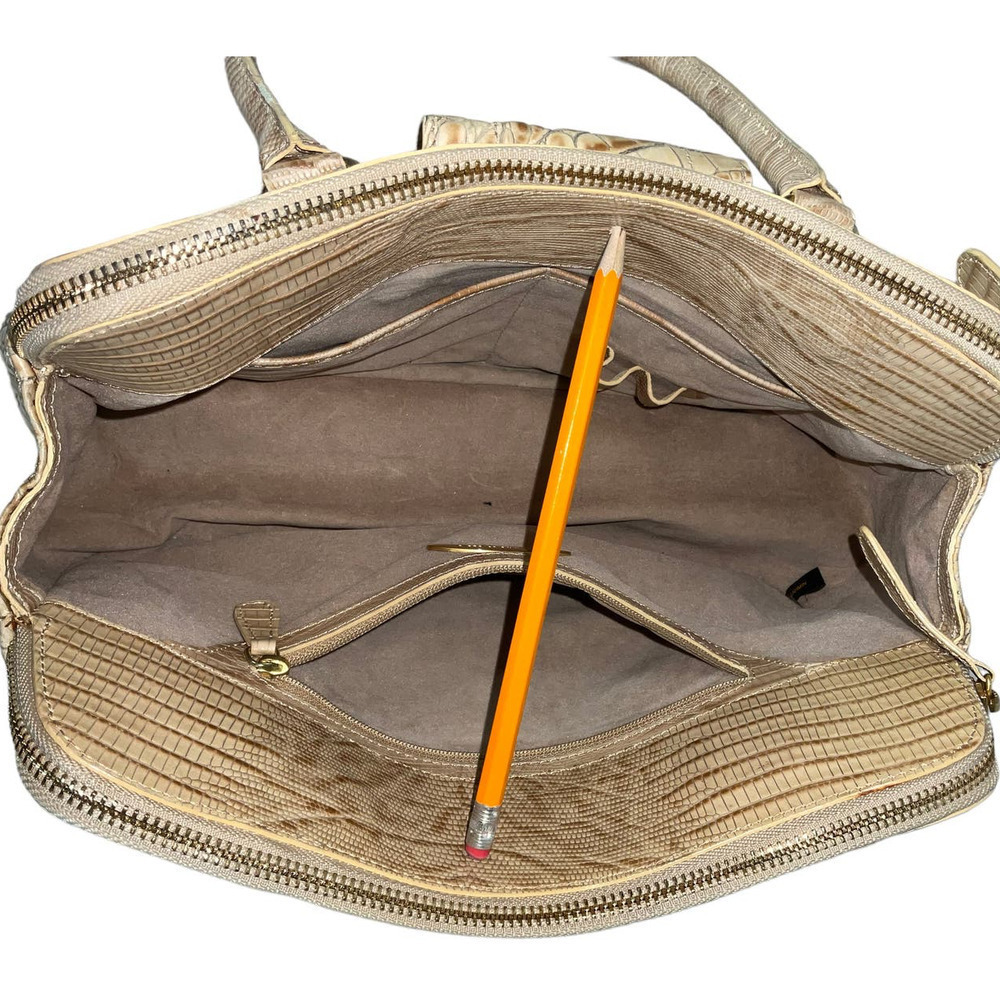 BRAHMIN VINTAGE NAOMI SATCHEL CROSSBODY BAG IN SAND MELBOURNE LEATHER - Picture 7 of 15